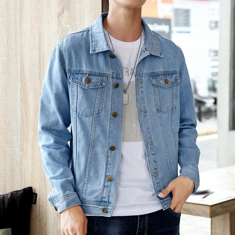 Dario Herrenjacke | 100% Baumwolle, Lässiger Denim Stil