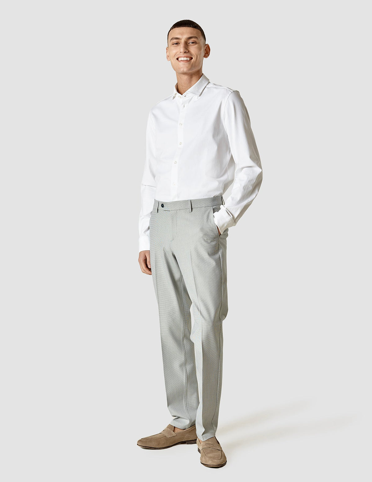 Essential Suit Pants Regular Teal Blue