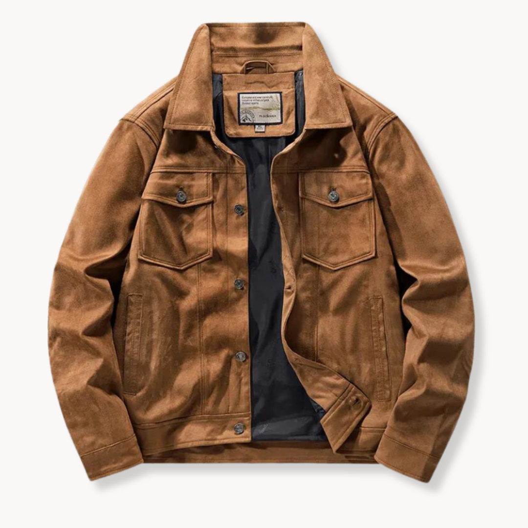 Grand Summit | Wildleder Truckerjacke