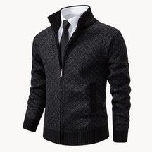 Jacquard-Strickrollkragen