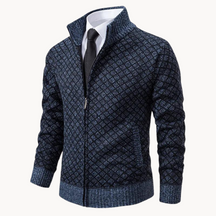 Jacquard-Strickrollkragen