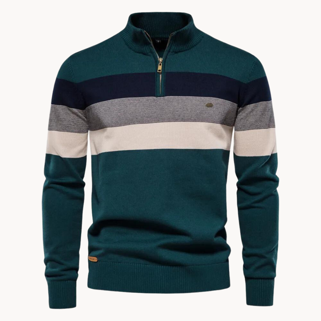 ByCastello | Pullover mit Viertelreißverschluss
