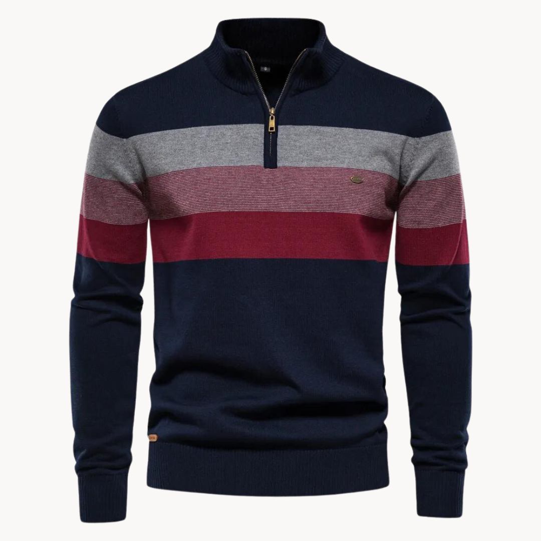 ByCastello | Pullover mit Viertelreißverschluss