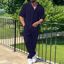 Fino Herren Set | Bequemer Baumwollmix, Casual Outfit für Männer