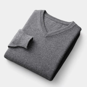 OLD MONEY Merino Wool V-Neck Sweater