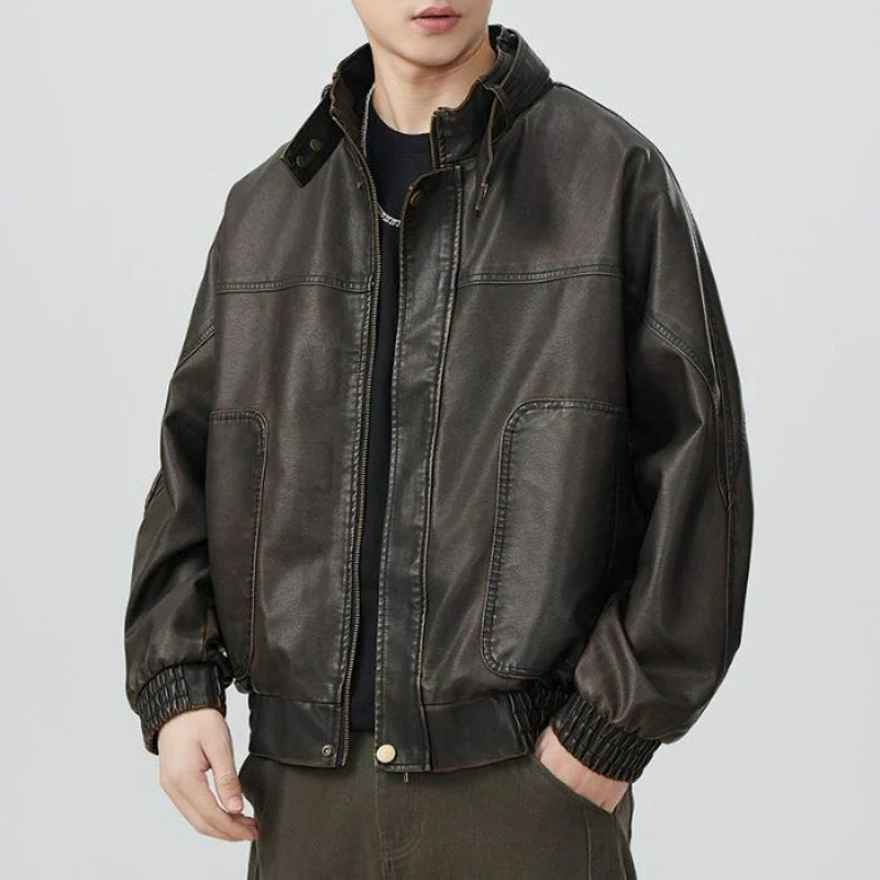 Jiro Herren Motorradjacke | Vintage Leder, Streetwear Style