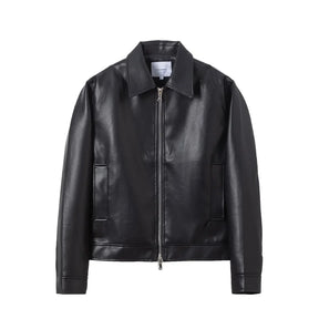 Karo Herrenjacke | Casual PU-Leder, Lockere Passform