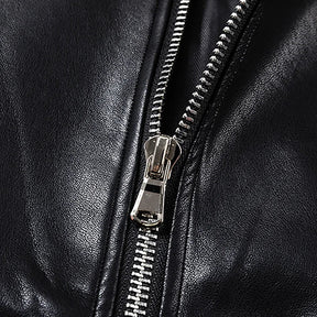 Karo Herrenjacke | Casual PU-Leder, Lockere Passform