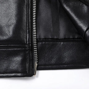 Karo Herrenjacke | Casual PU-Leder, Lockere Passform