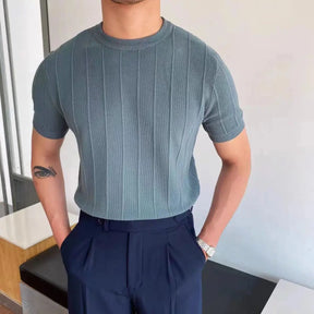 Kimo Herren T-Shirt | Hochwertige Eiskunstseide, Slim Fit Kurzarm