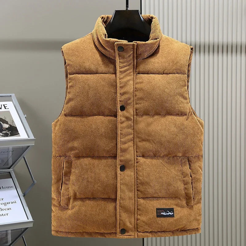 Kordhülsen Herren Weste | Gepolstert, Winterfest, Regular Fit