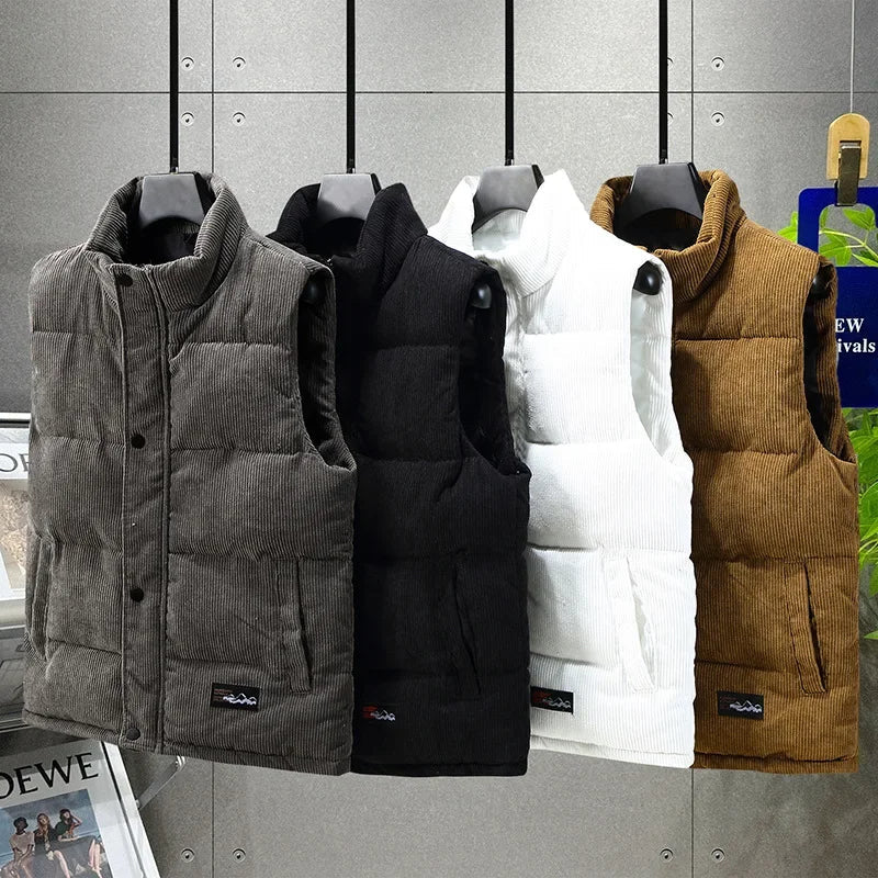 Kordhülsen Herren Weste | Gepolstert, Winterfest, Regular Fit