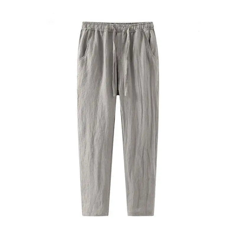 Leinenhose Herren Grau