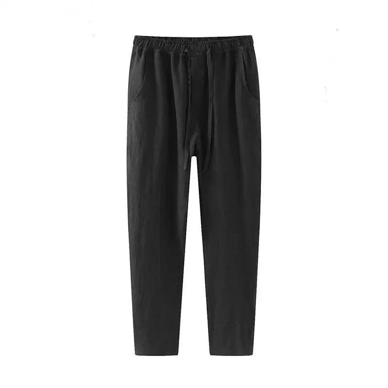 Leinenhose Herren Schwarz