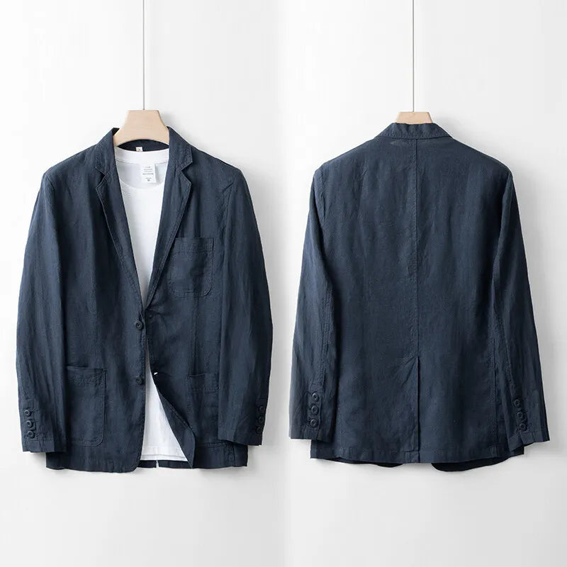 Lino Herrenanzugjacke | 100% Leinen, Atmungsaktiv und Elegant