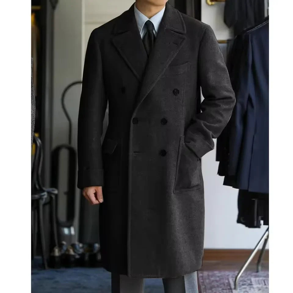Maro Herren Wolljacke | Hochwertige Wolle, Doppelreiher für Winter