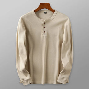 Mavi Herren Langarmshirt | Thermo-Waffelstrick, Klassisches Design