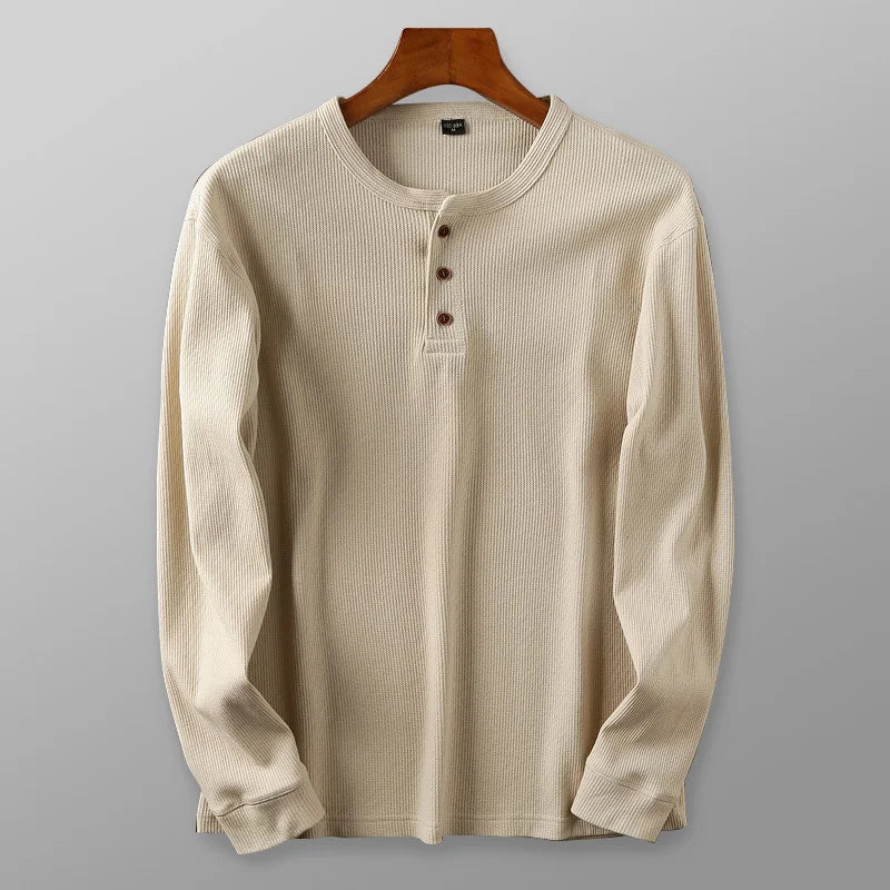 Mavi Herren Langarmshirt | Thermo-Waffelstrick, Klassisches Design