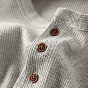 Mavi Herren Langarmshirt | Thermo-Waffelstrick, Klassisches Design