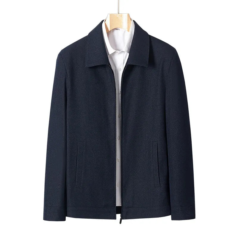Max Eleganter Männer Mantel | Hochwertiger Wollmix, Schwarz
