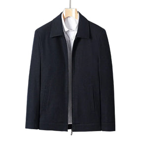 Max Eleganter Männer Mantel | Hochwertiger Wollmix, Schwarz
