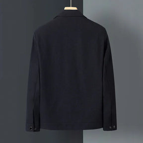 Max Eleganter Männer Mantel | Hochwertiger Wollmix, Schwarz