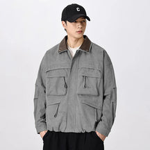 Max Herren Cargo Jacke | Vintage Polyester, Lässig