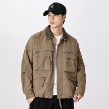 Max Herren Cargo Jacke | Vintage Polyester, Lässig