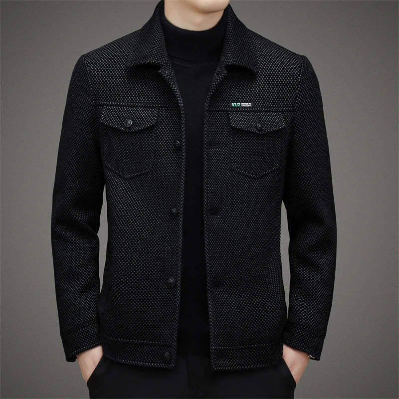 Max Herren Mantel Lang | Hochwertiges Reversdesign, Vielseitig und Elegant