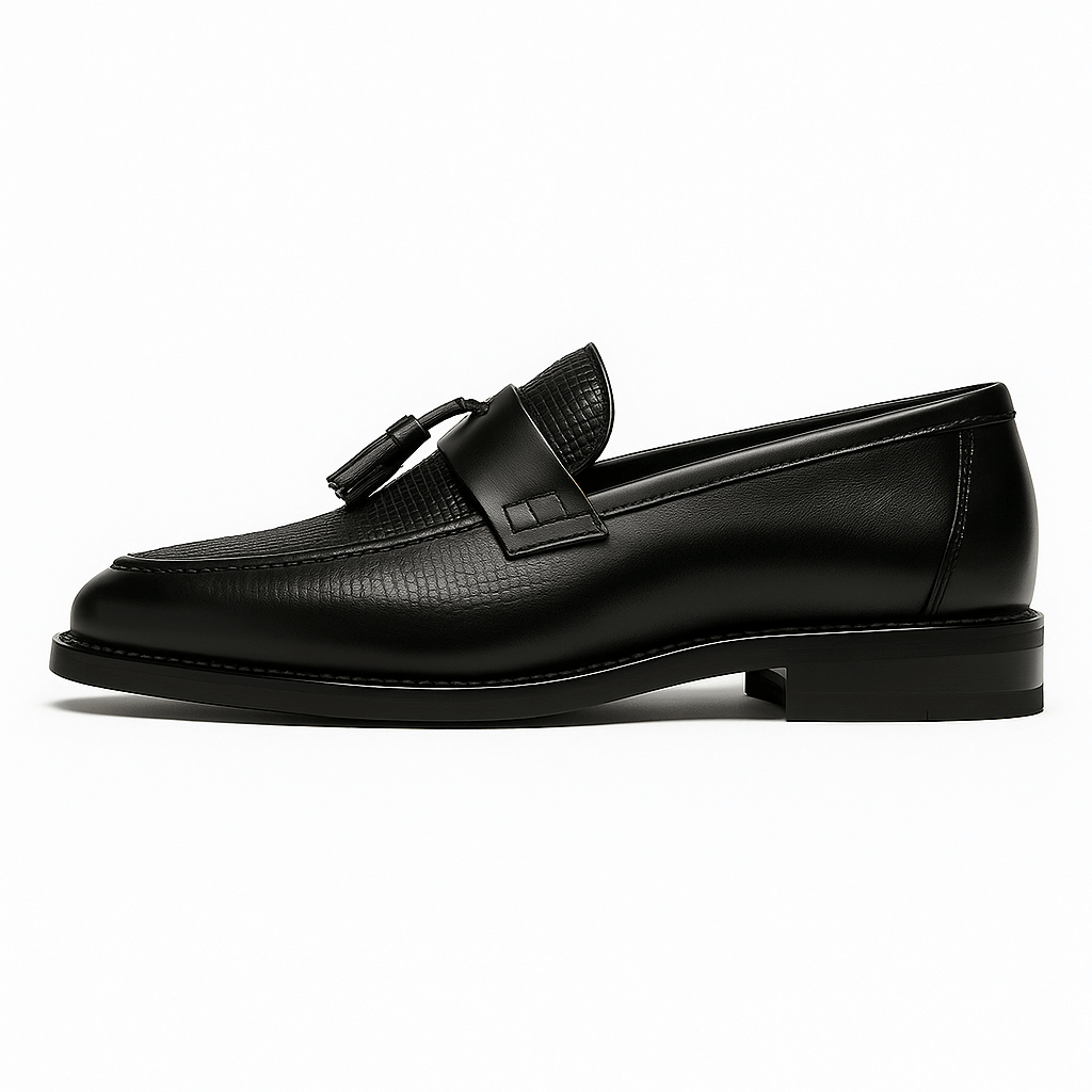 Herren Braune Gewebte Quasten Slipper für formelle und legere Anlässe