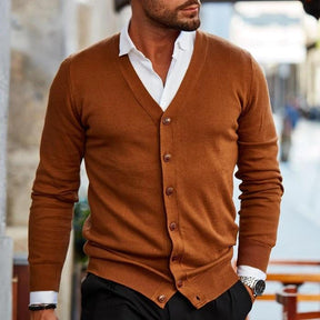 Herren Freizeit-Cardigan mit V-Ausschnitt