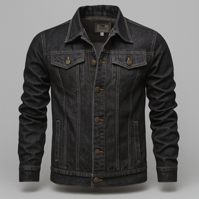 Herren Klassische Denim Truckerjacke für lässige Schichtung