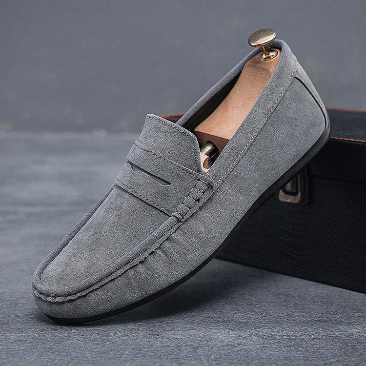 Herren Wildleder Slipper – Klassische Slip-On Slipper