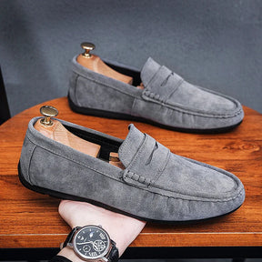 Herren Wildleder Slipper – Klassische Slip-On Slipper