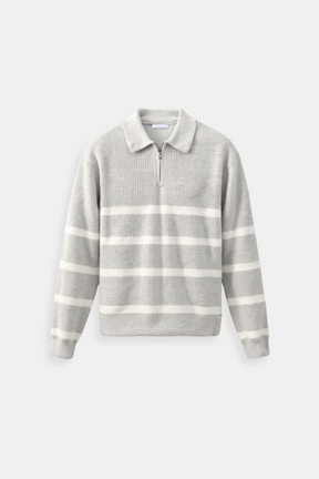 Herren Halbzip Strickpullover aus Wollmischung