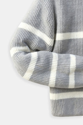Herren Halbzip Strickpullover aus Wollmischung
