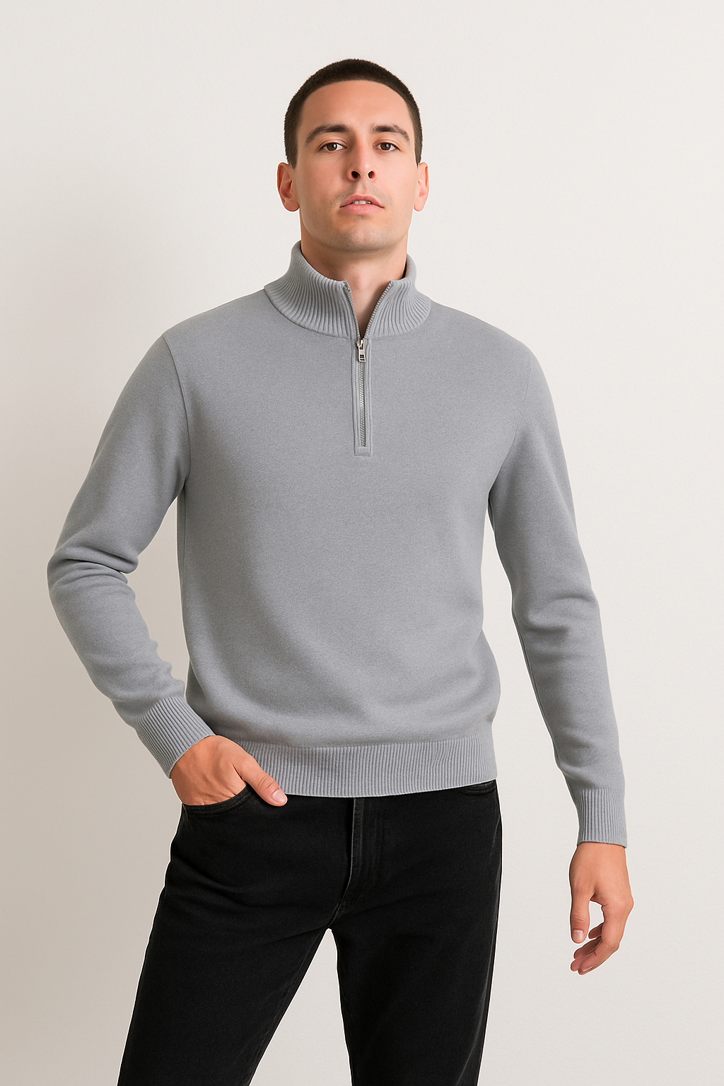 Herren Halbzip-Pullover – Strickpullover für kühle Tage