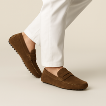 Herren Italienische Wildleder Slipper