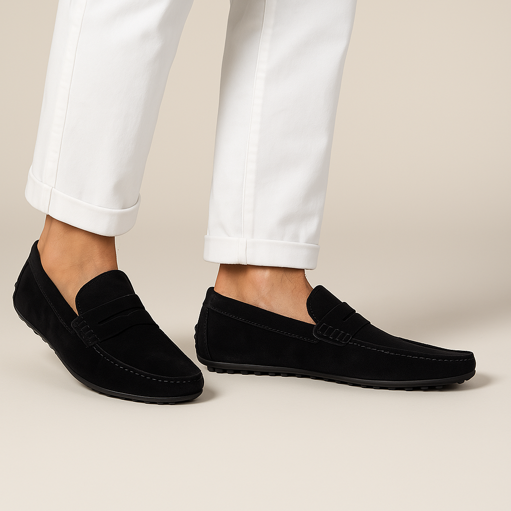 Herren Italienische Wildleder Slipper