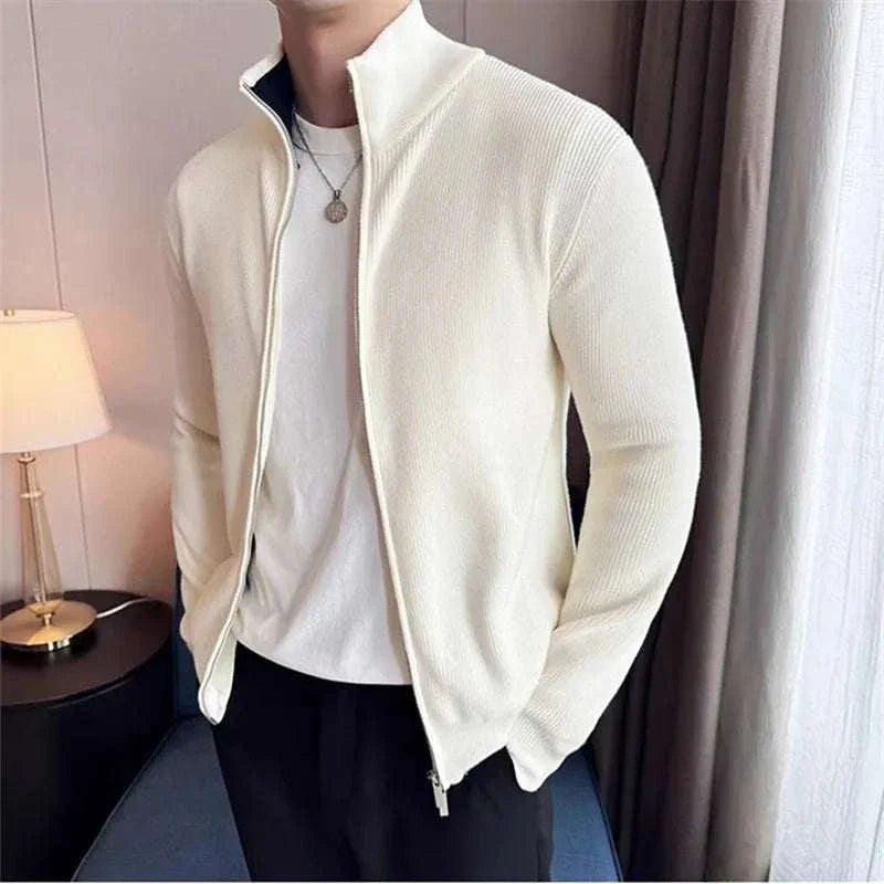 Herren Strickpullover mit Reißverschluss