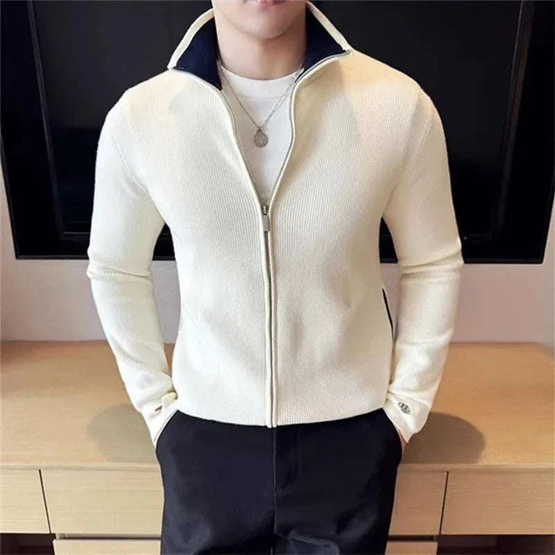 Herren Strickpullover mit Reißverschluss