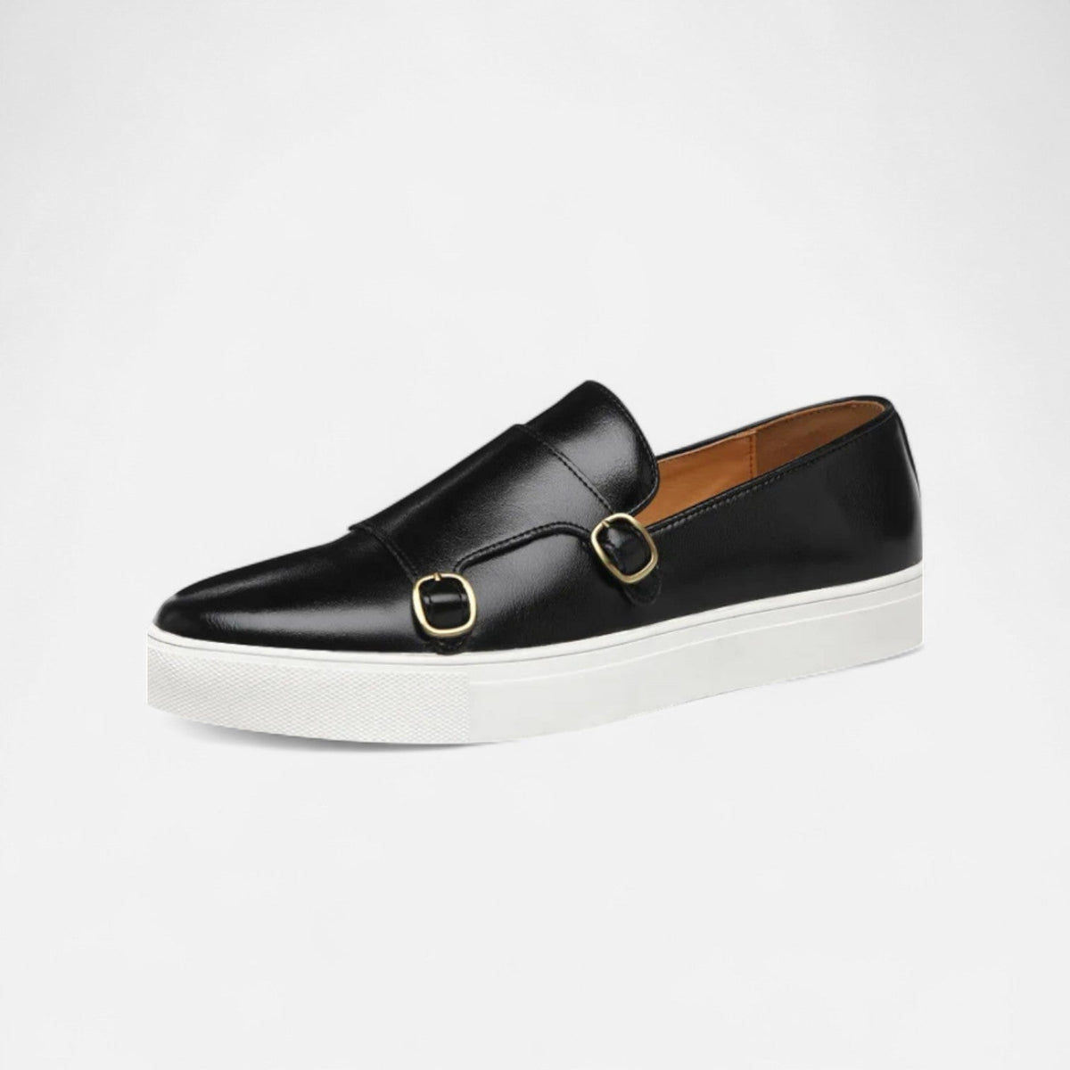 Herren Leder Schnallen Slipper