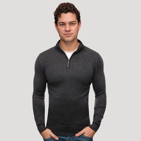 Herren Leichter Halbzip Pullover