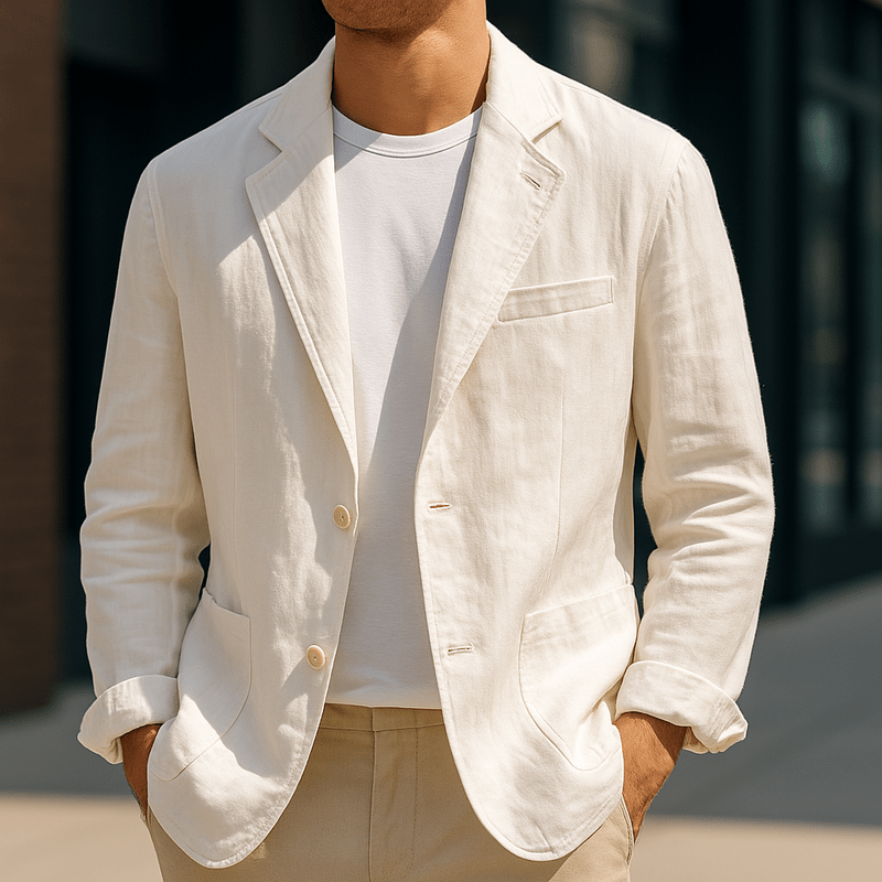 Herren Leinen Blazer – Maßgeschneiderte Leichte Jacke
