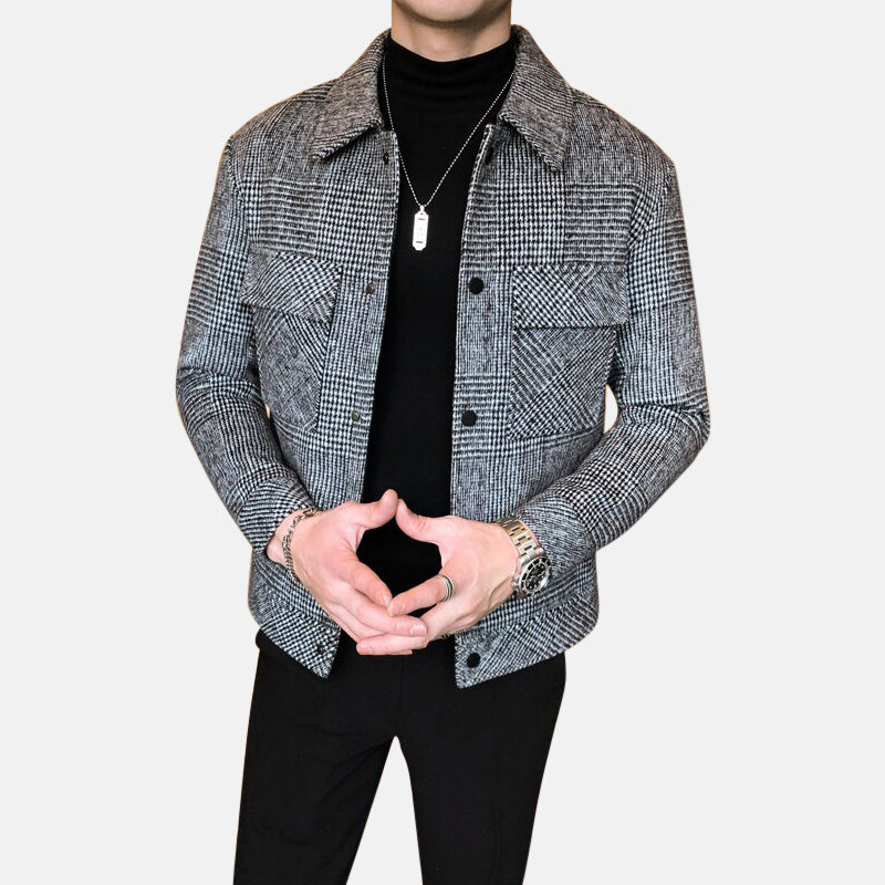 Herren Casual Patchwork Mantel