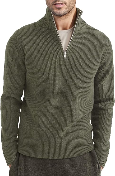 Herren Quarter Zip Pullover - Stilvolles italienisches Design