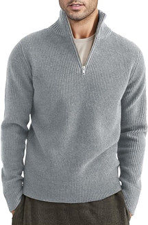 Herren Quarter Zip Pullover - Stilvolles italienisches Design