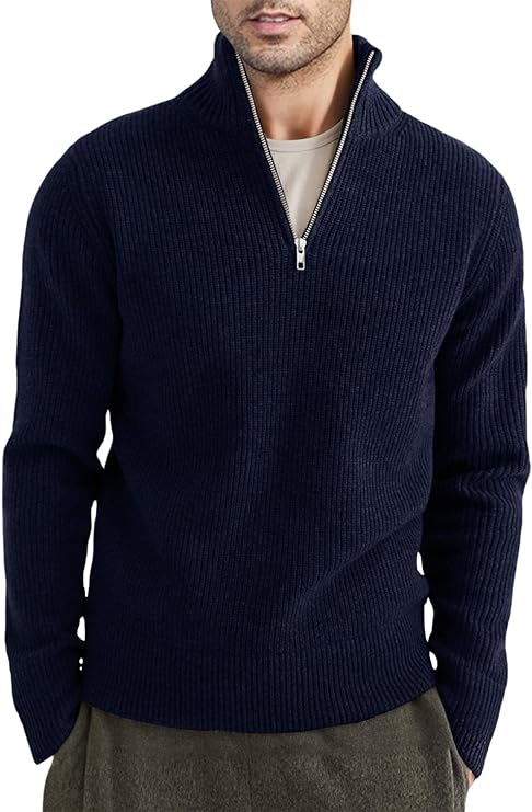 Herren Quarter Zip Pullover - Stilvolles italienisches Design