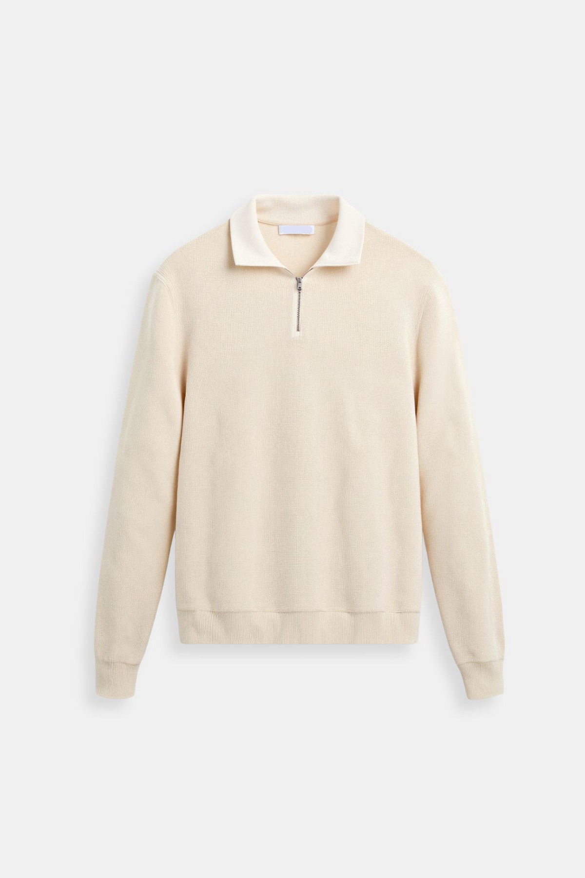 Herren Viertel-Reißverschluss Pullover - Klassisches Strickdesign aus Wolle