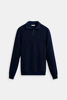 Herren Viertel-Reißverschluss Pullover - Klassisches Strickdesign aus Wolle